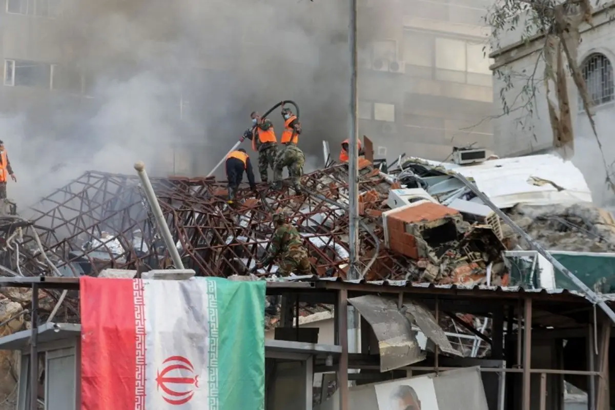 伊朗驻叙利亚大使馆遭袭现场